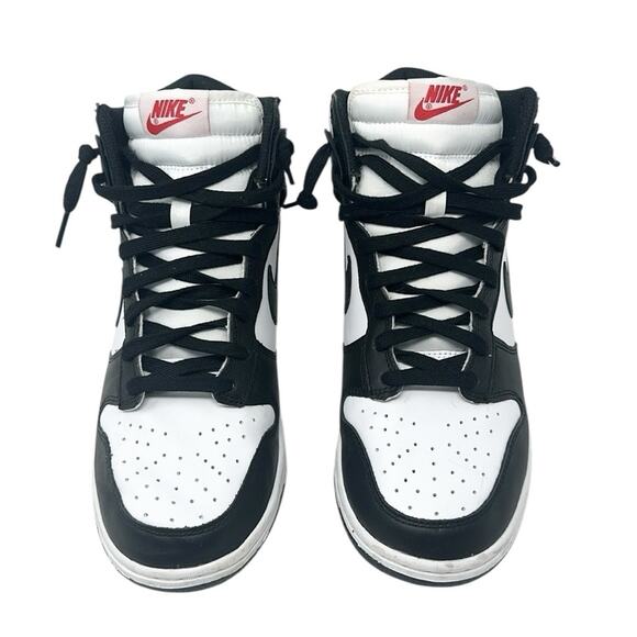 Nike Dunk Sneakers Black and White High Top Shoes Size 9.5 - Picture 5 of 9